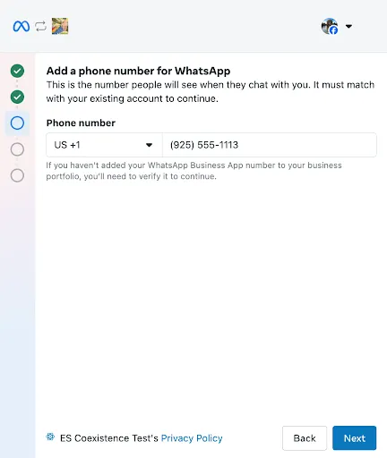 Screenshot: 4Geeks screen displaying the generated verification code