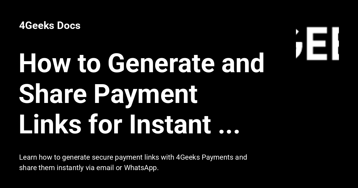 How to Generate and Share Payment Links for Instant Collections via ...